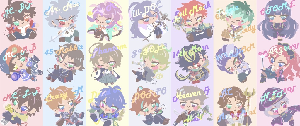 ガラス色のすくえあアクキー