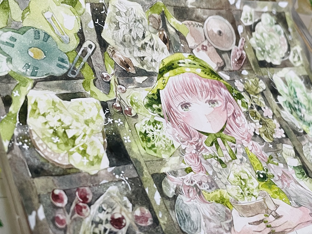 【額装原画】軌石の小箱