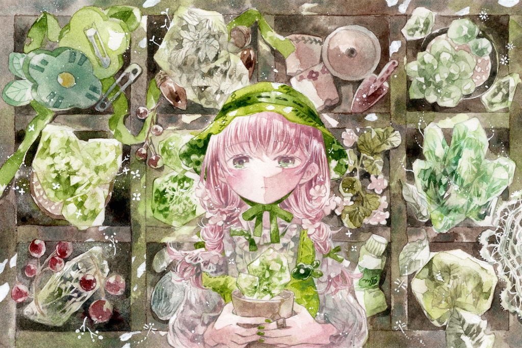 【額装原画】軌石の小箱