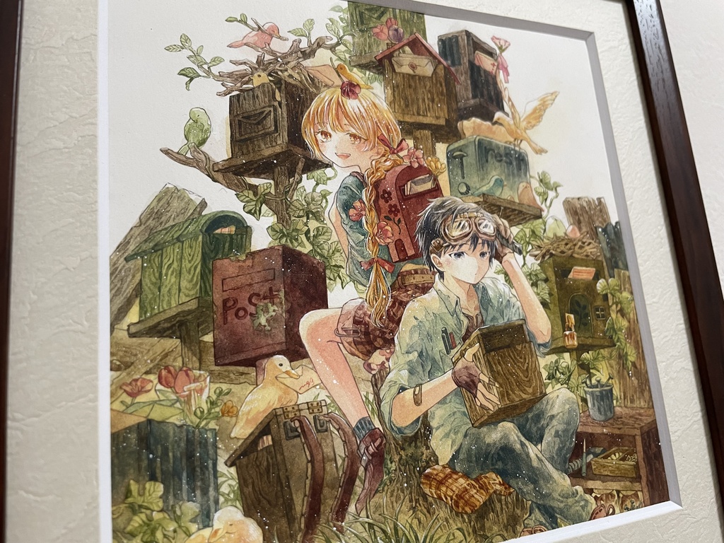 【額装原画】手紙集う場所