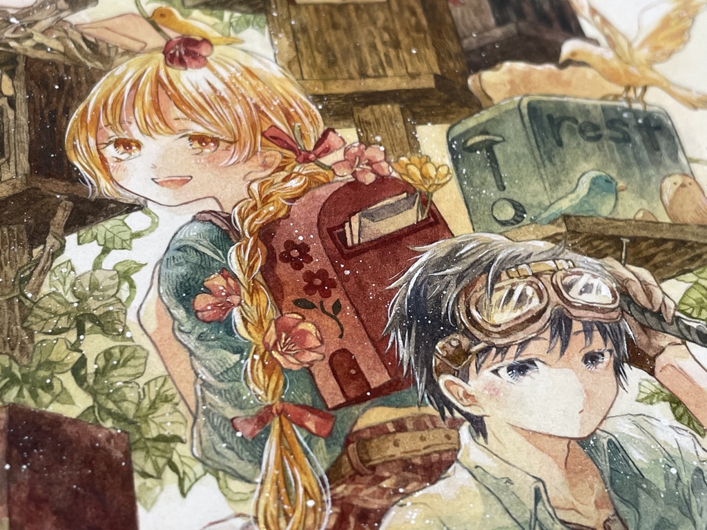 【額装原画】手紙集う場所