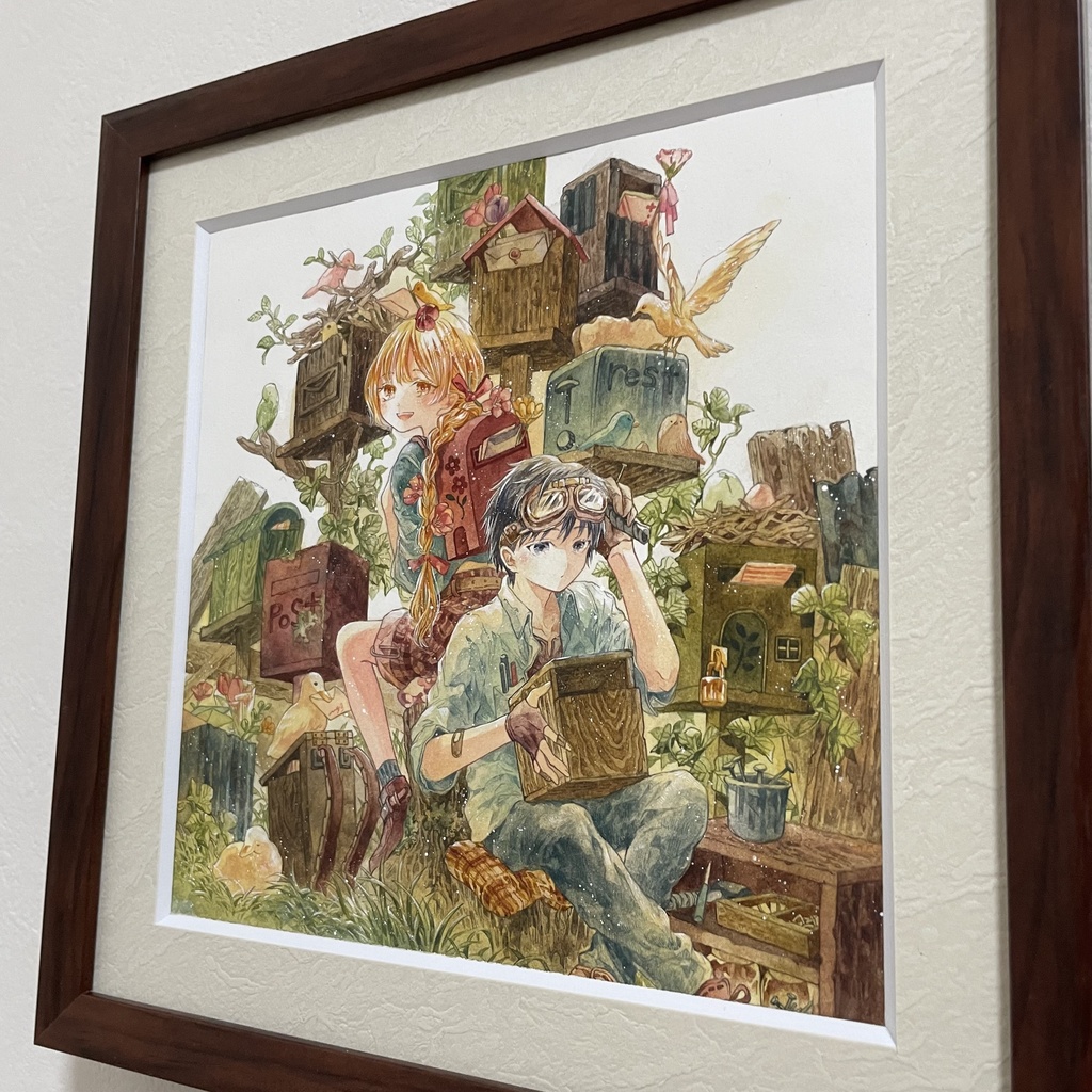 【額装原画】手紙集う場所