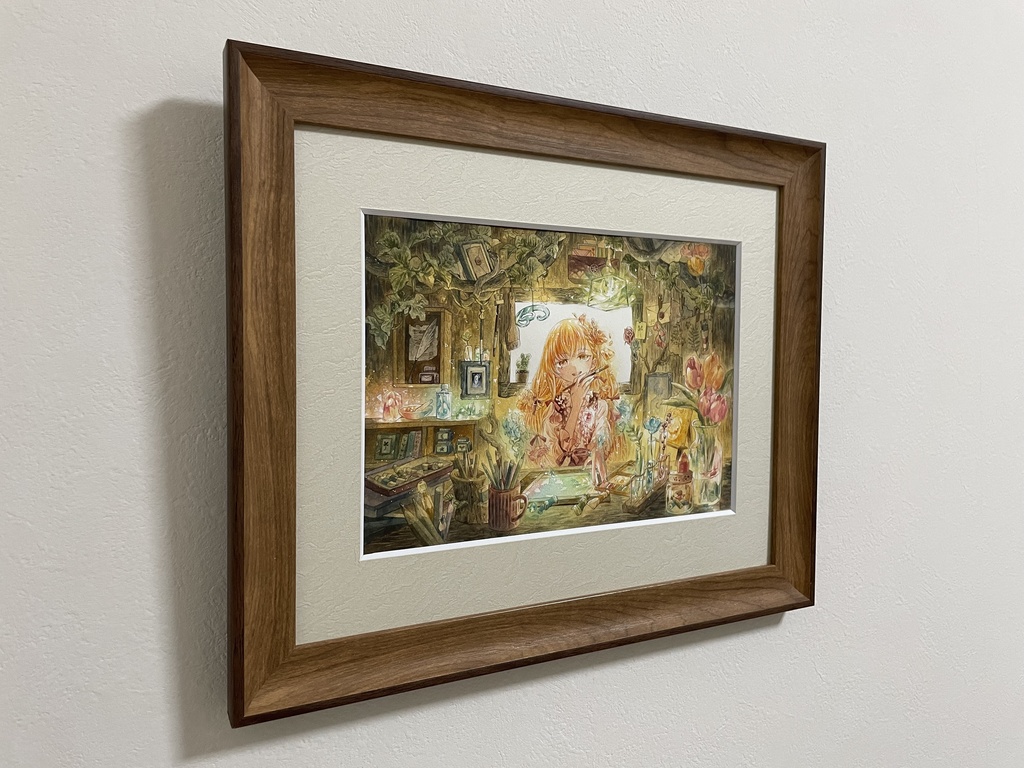 【額装原画】花宿りの部屋