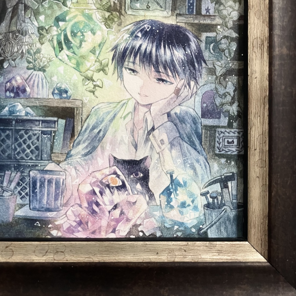 【額装原画】星月夜を宿す