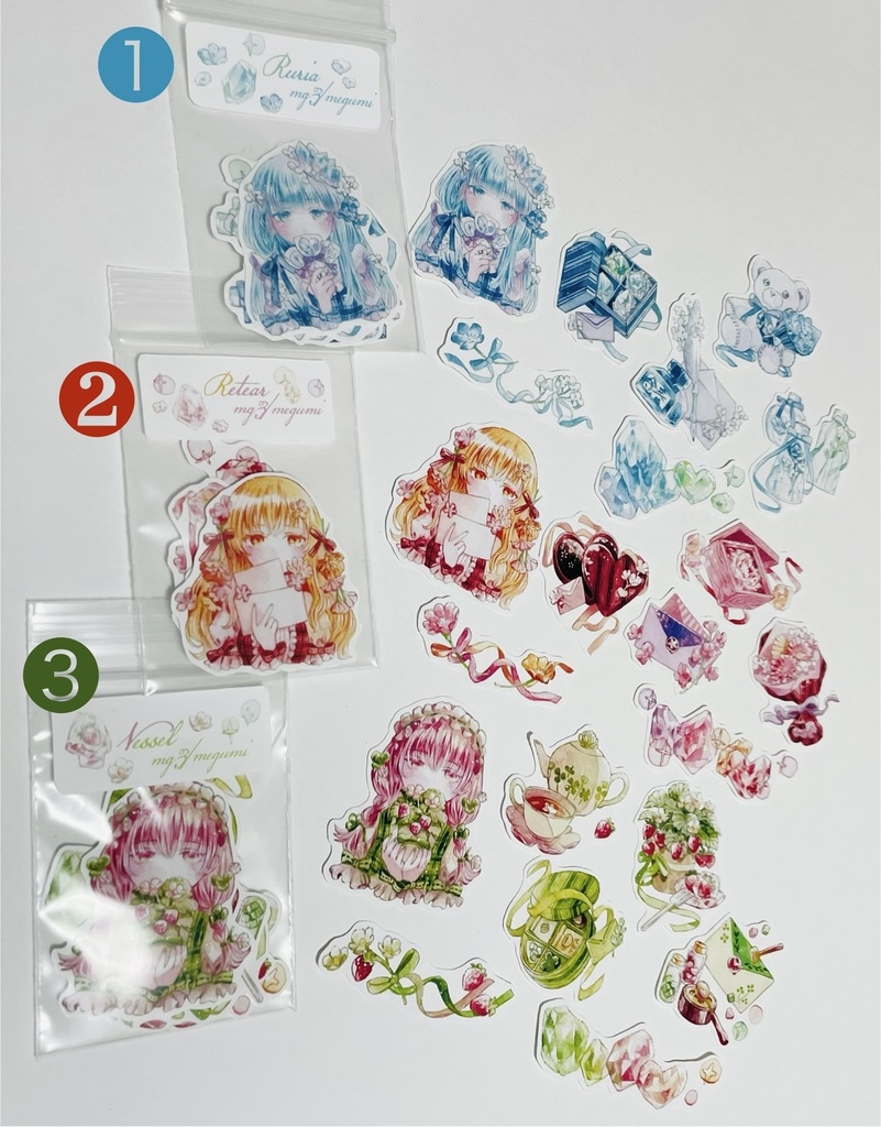 【シール】キャラ_フルセット21枚 or 各柄7枚