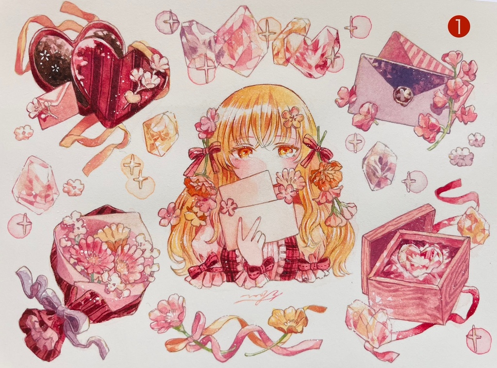 【フレームレス原画】シール21枚フルセット付き