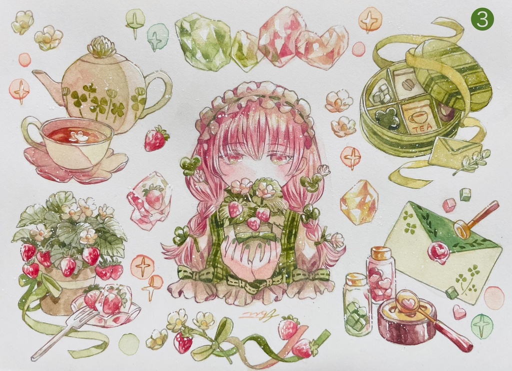 【フレームレス原画】シール21枚フルセット付き