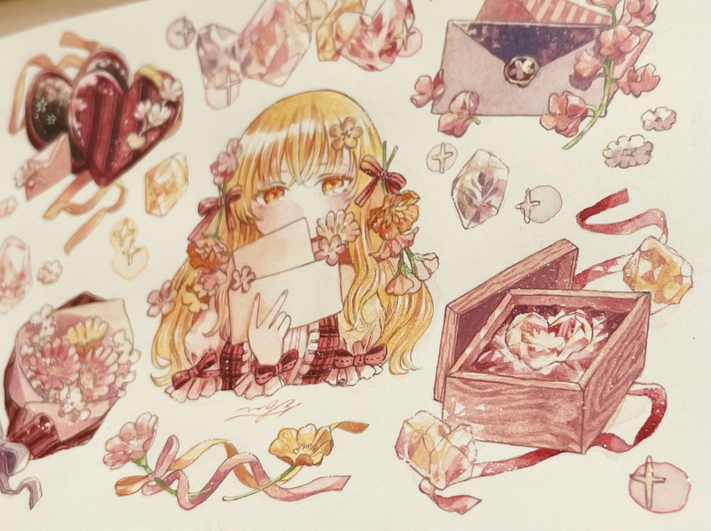 【フレームレス原画】シール21枚フルセット付き