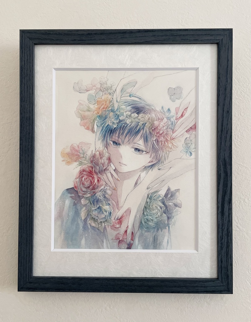 【額装原画】花に愛された子 (2025)