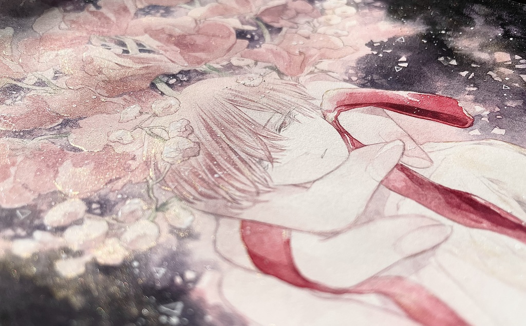 【額装原画】花人A -bouquet-