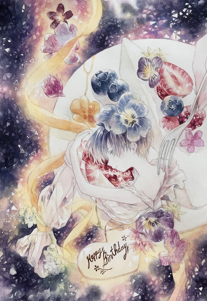 【額装原画】花人B -edible-