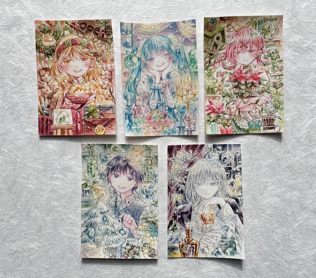 【額装原画】小さな冬の記憶たち