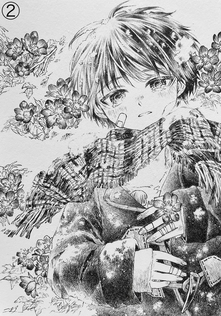 【フレームレス原画】朝の冷気で涙が出ること