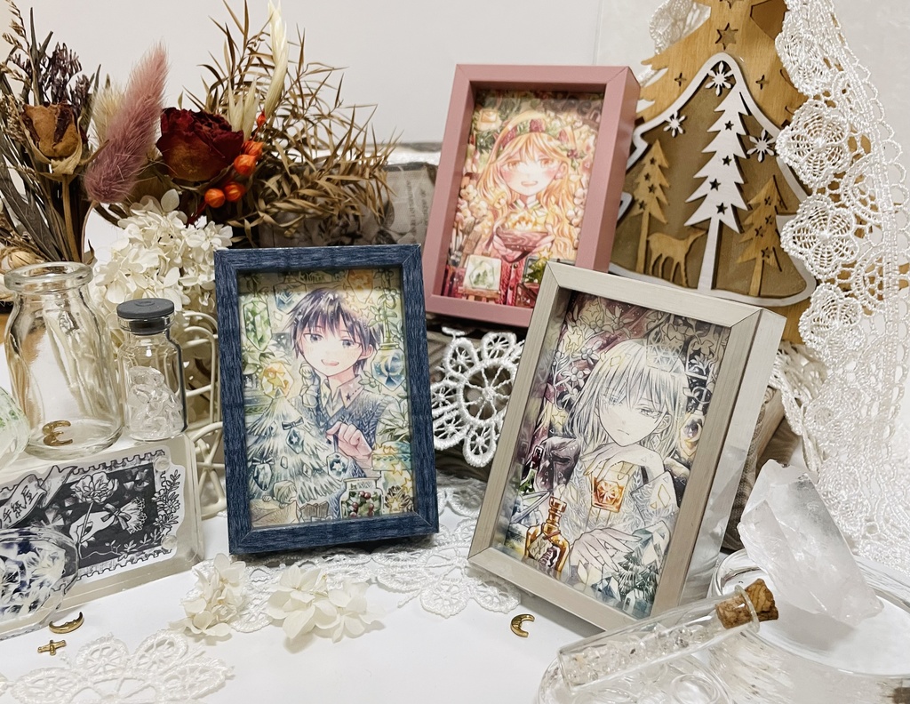 【額装原画】小さな冬の記憶たち