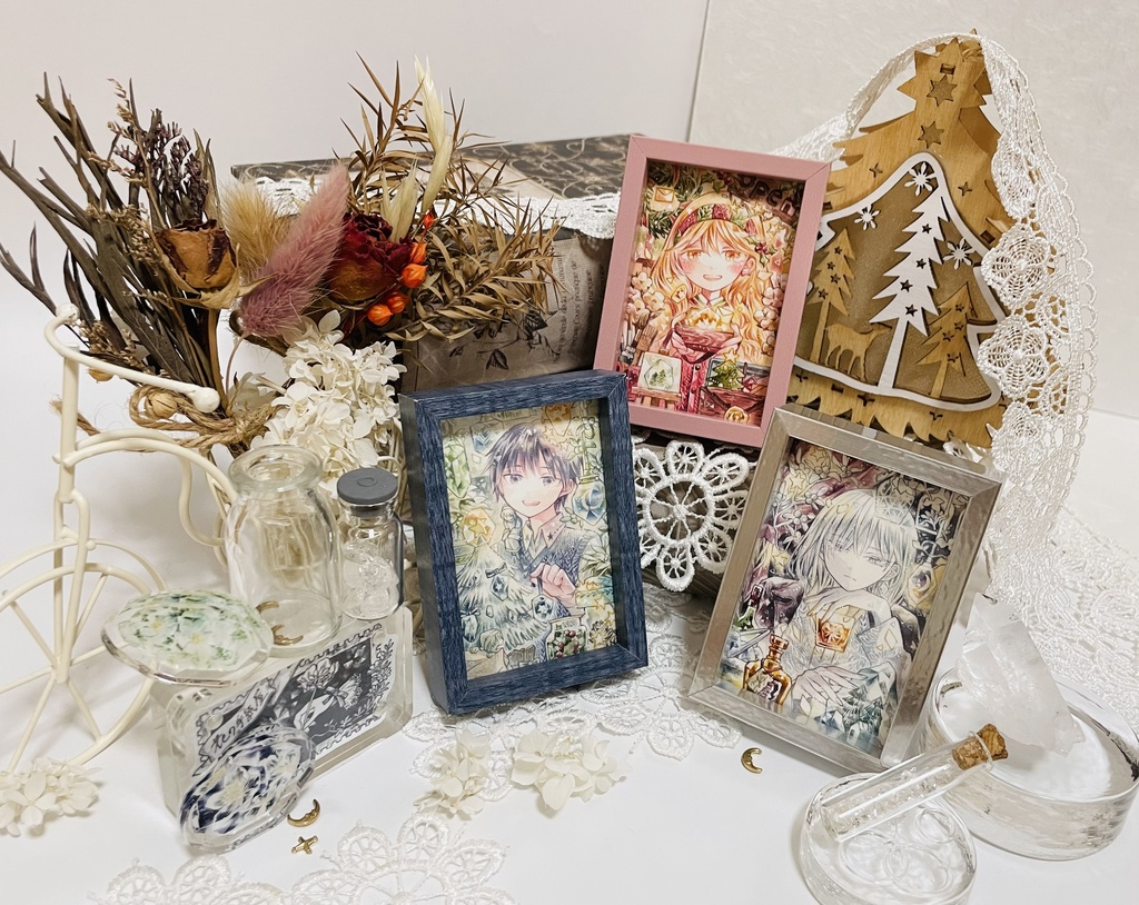 【額装原画】小さな冬の記憶たち