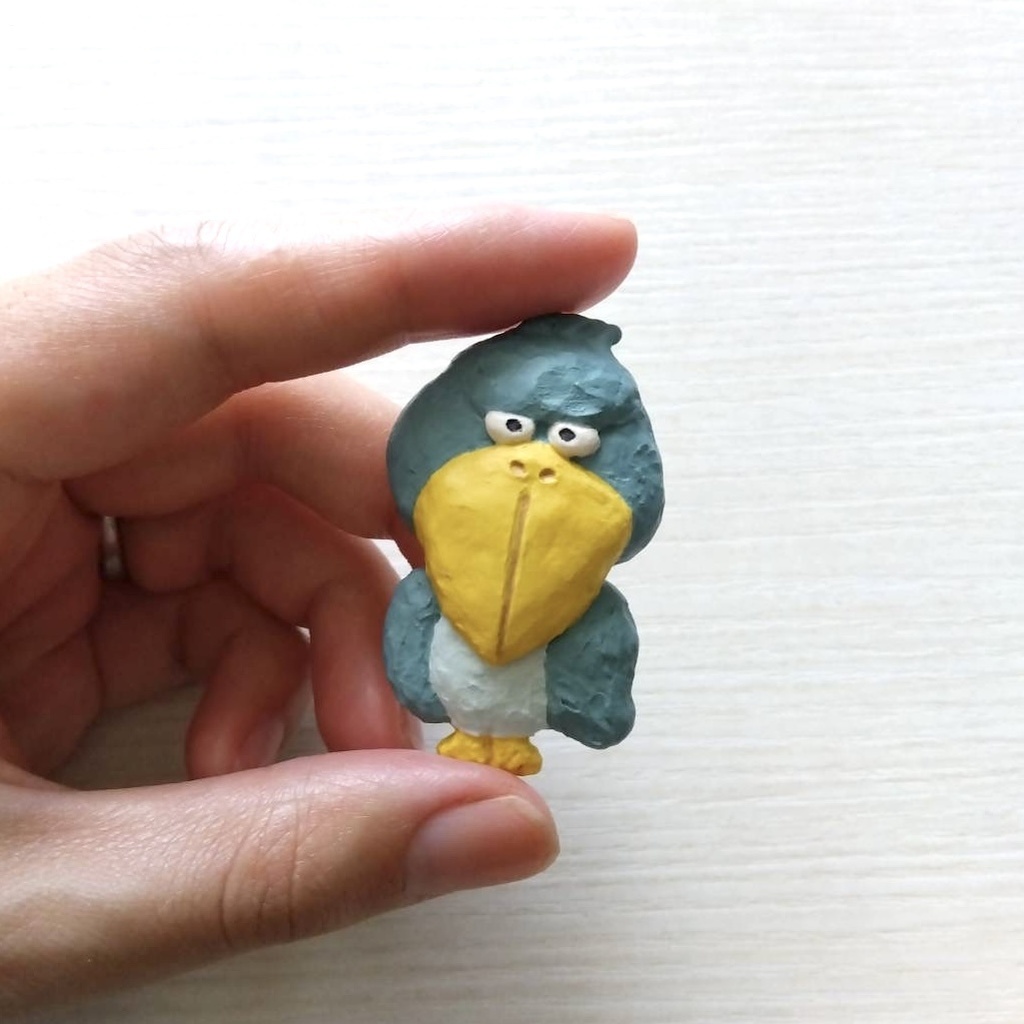 ハシビロコウ ブローチ