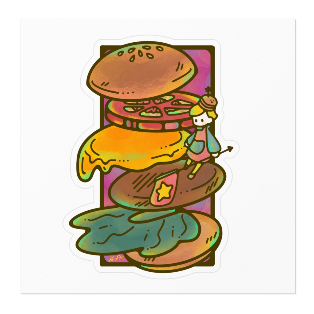 ステッカー「daily illustration:14」