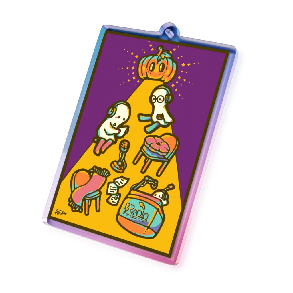 個展メイン作品 オーロラアクリルキーホルダー