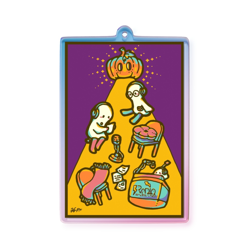 個展メイン作品 オーロラアクリルキーホルダー