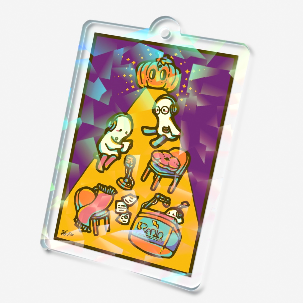 個展メイン作品 ホログラムアクリルキーホルダー