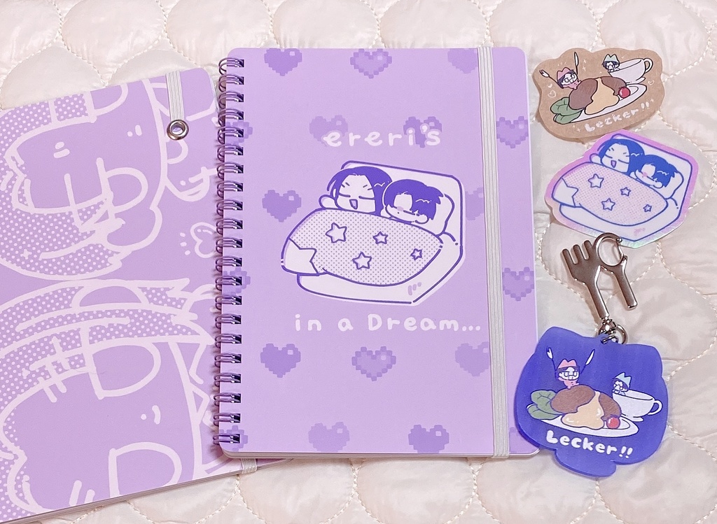 WKオレ5 エレリグッズ(ノート・アクキー・シール)