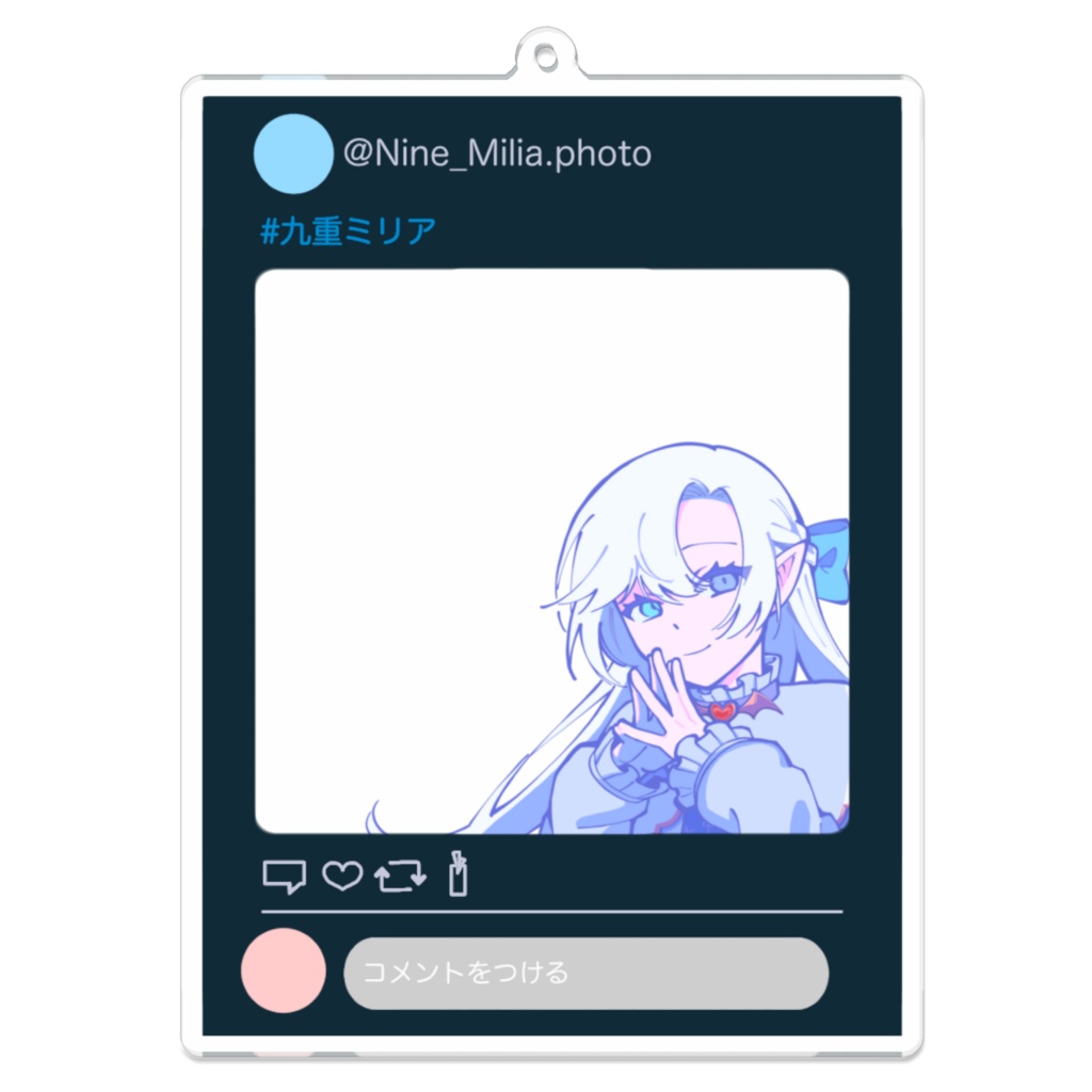 フォト風アクリルキーホルダー（ダーク）