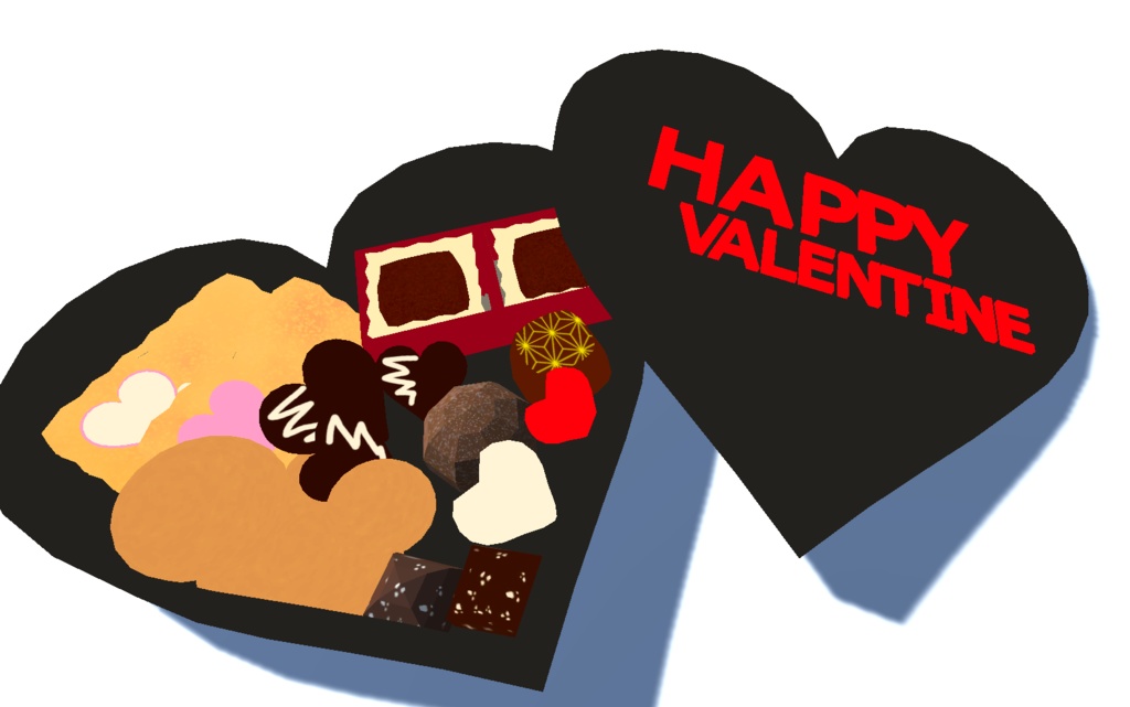 バレンタインにVRChat用３D小物【気合入れたチョコレート】