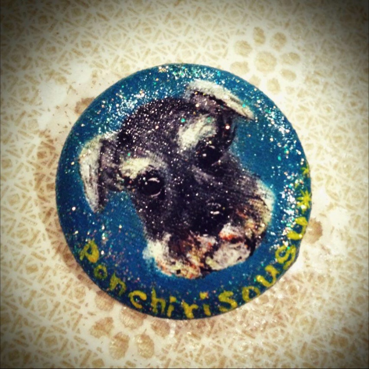 【似顔絵小さな肖像画】くるみボタンバッチ