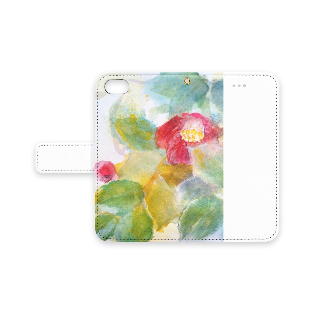 手帳型iPhoneケース「椿」