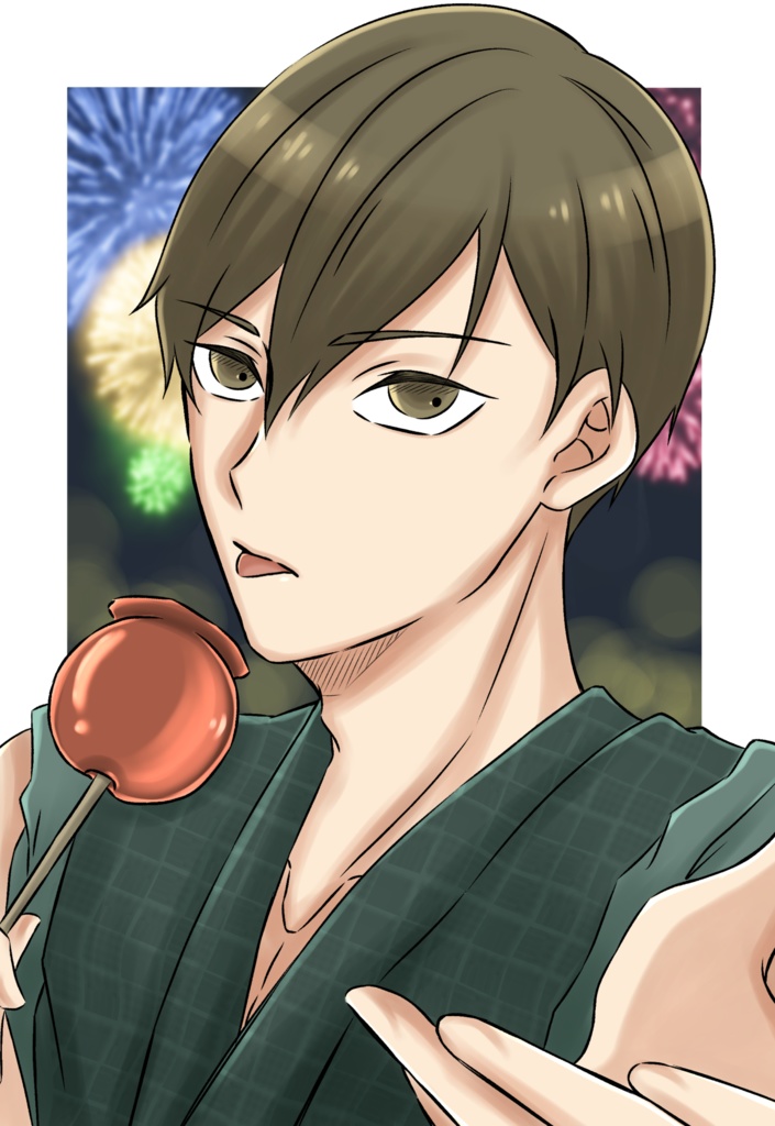 【ポスカ】8月デザイン-二口-