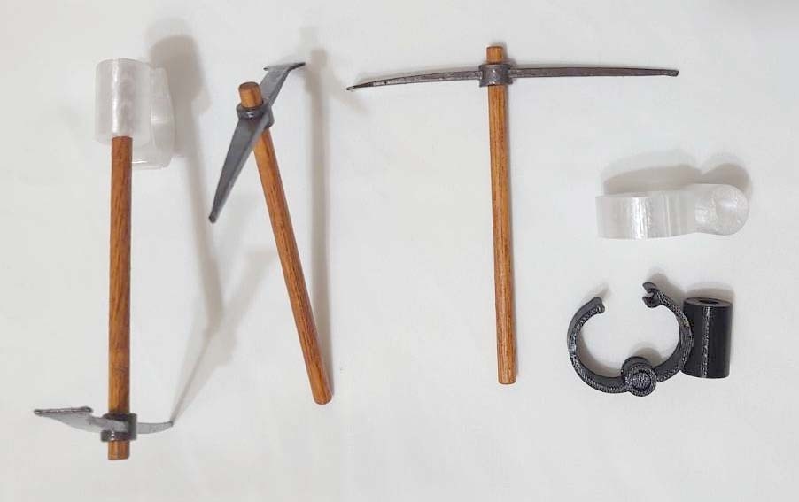 ぬいぐるみ用 鉄道つるはし(ビーター)+補助具