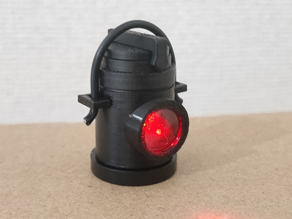 LED鉄道カンテラ(標識灯)+磁石付き補助具