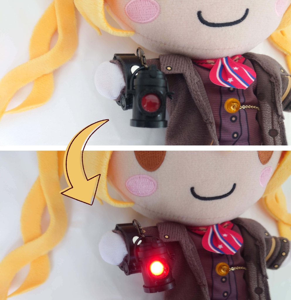 LED鉄道カンテラ(標識灯)+磁石付き補助具