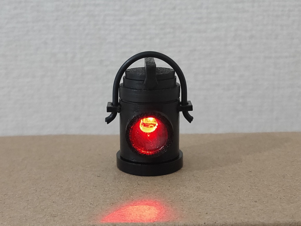 LED鉄道カンテラ(標識灯)+磁石付き補助具