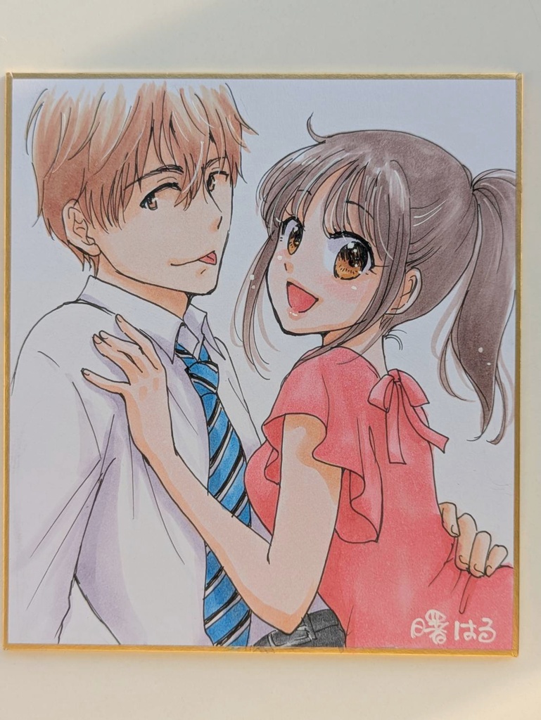 直筆ミニ色紙『ベツ×バラ』