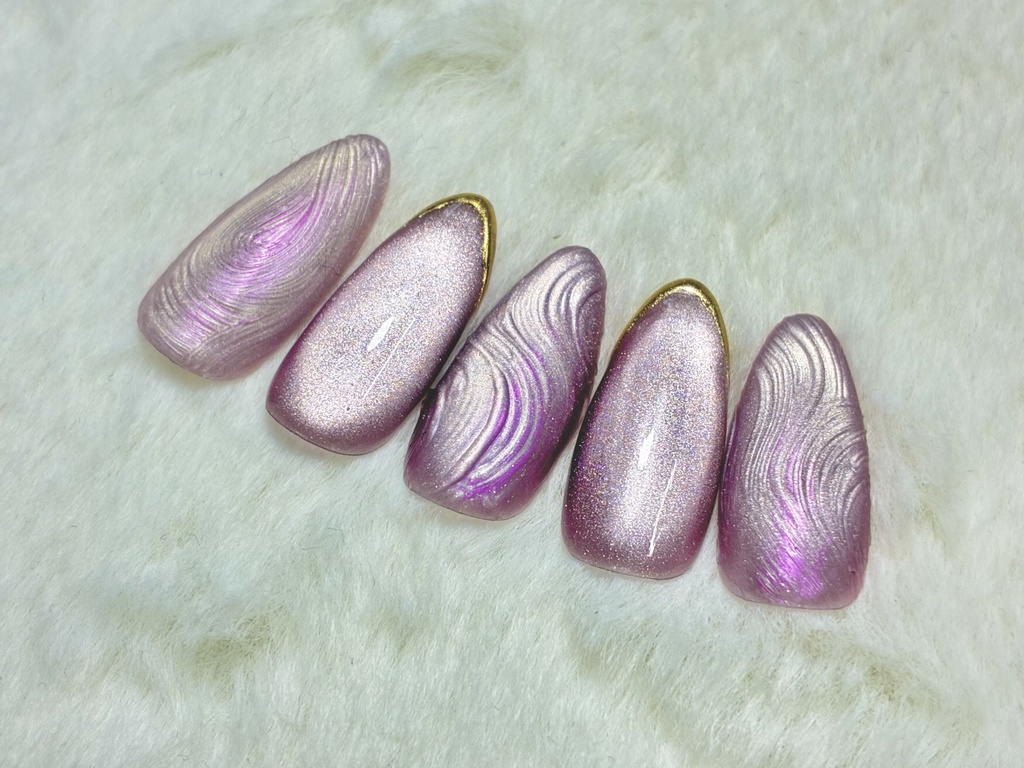大人綺麗め / パープルニュアンスネイル