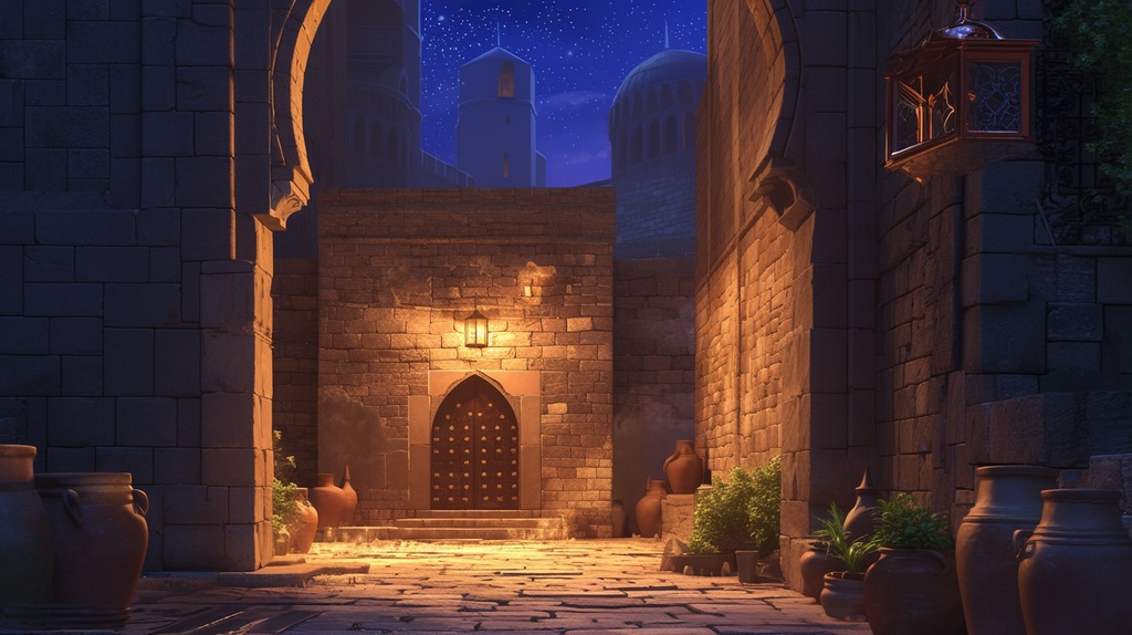 【フリー素材】アラビアンな街並み