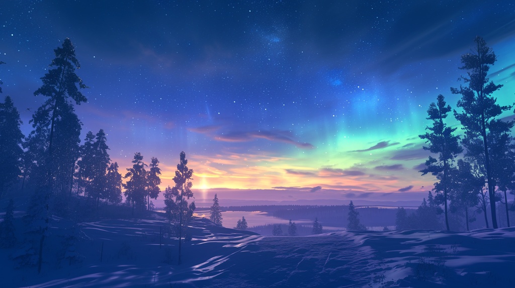 【フリー素材】オーロラ