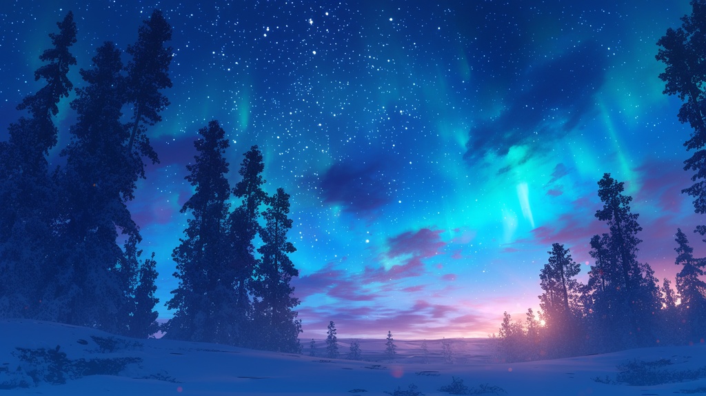 【フリー素材】オーロラ