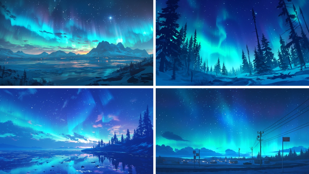 【フリー素材】オーロラ