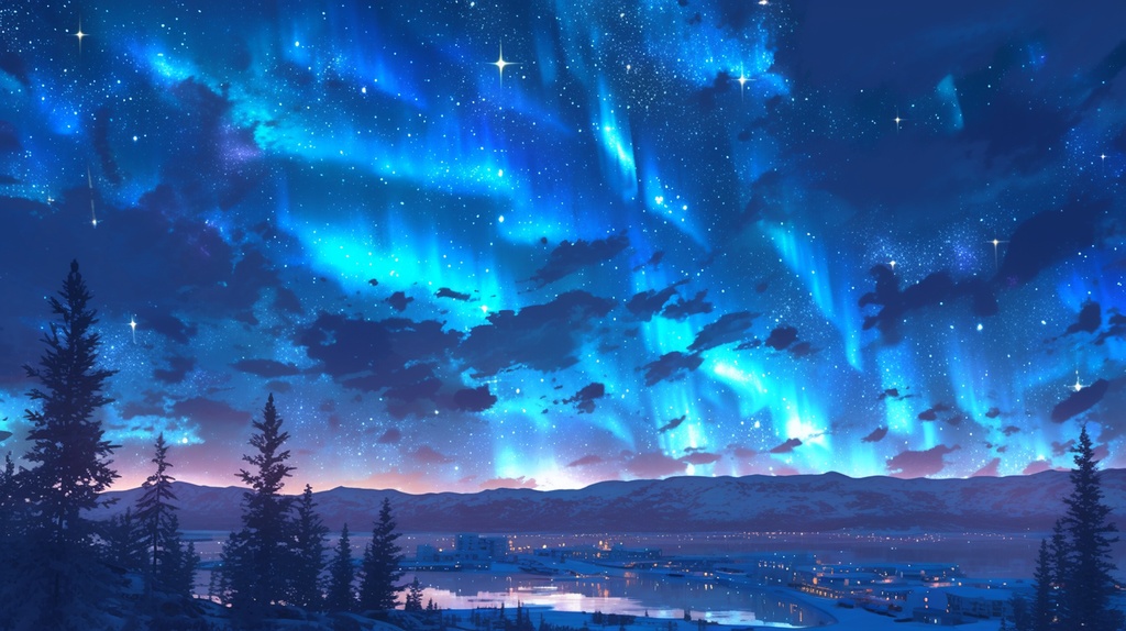 【フリー素材】オーロラ