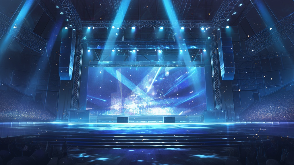 【フリー素材】音楽ステージ