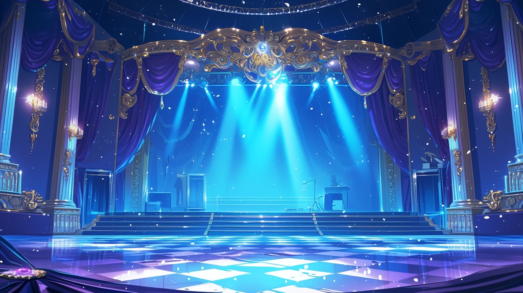 【フリー素材】音楽ステージ