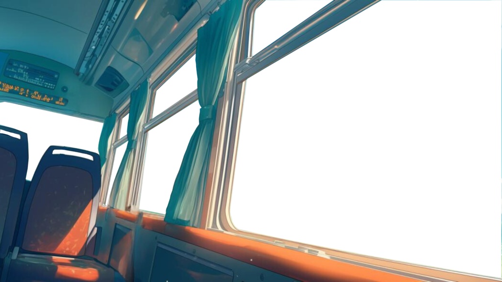 【透過素材】窓だけ透過バス8枚