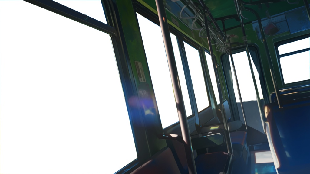 【透過素材】窓だけ透過バス8枚