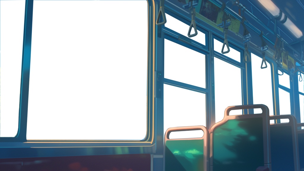 【透過素材】窓だけ透過バス8枚