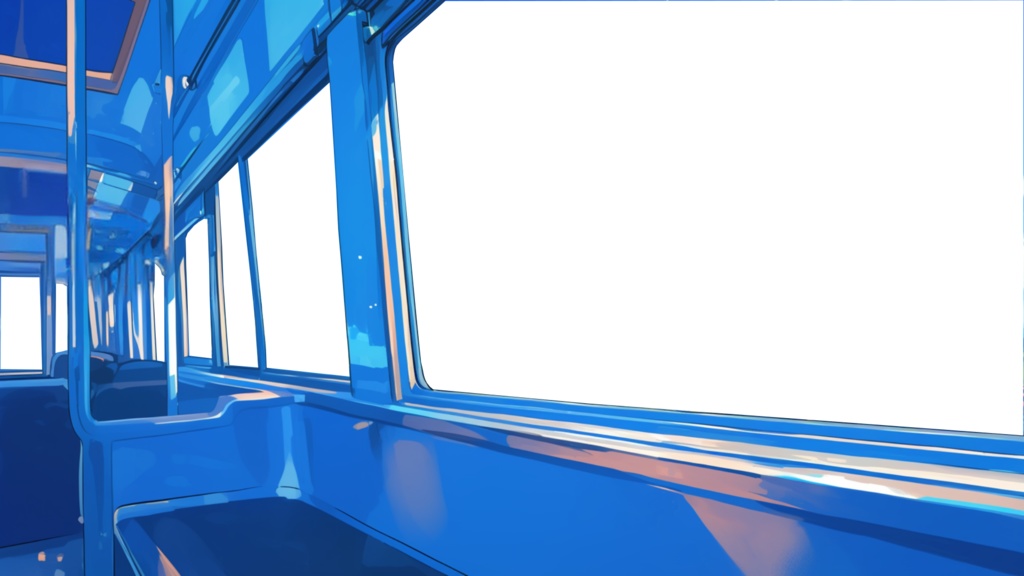 【透過素材】窓だけ透過バス8枚