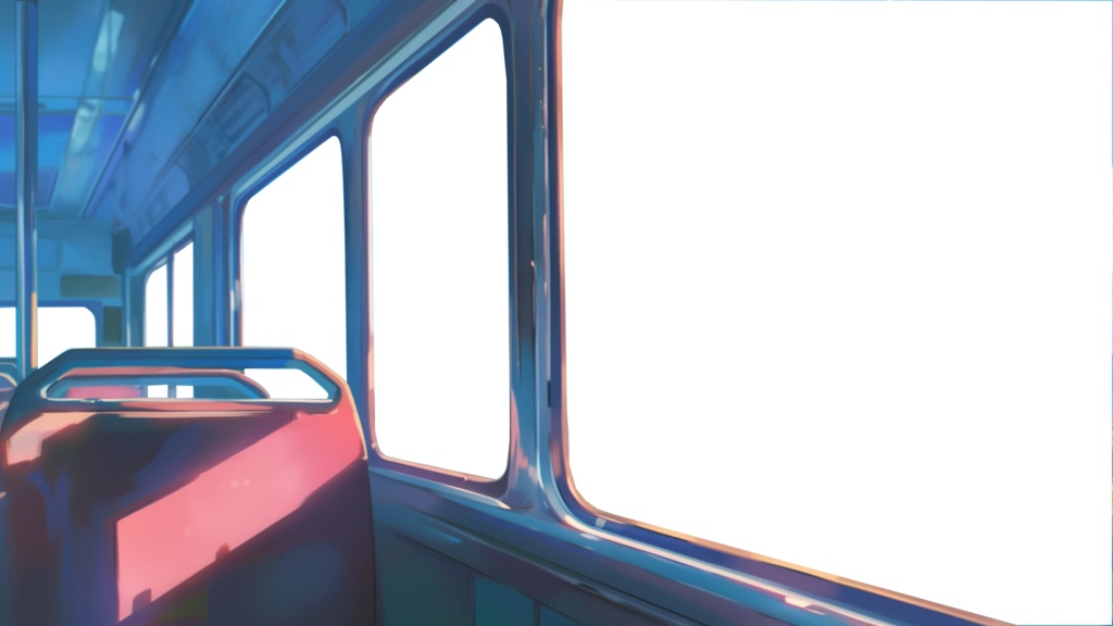 【透過素材】窓だけ透過バス8枚