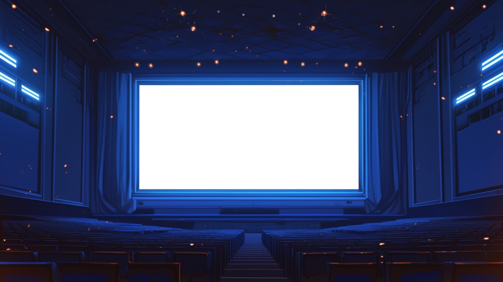 【透過素材】スクリーンだけ透過映画館6枚