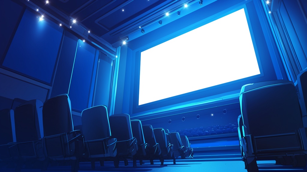 【透過素材】スクリーンだけ透過映画館6枚